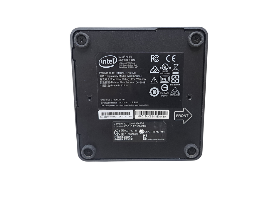 Intel NUC7i3BNB Mini PC | Intel Core i3-7100U, 8GB DDR4, No HDD/OS