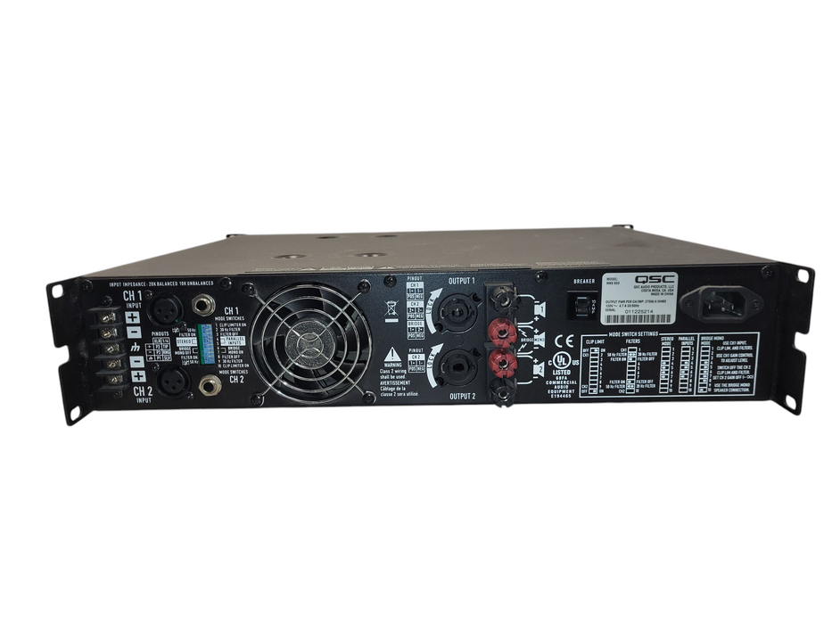 QSC RMX850 Rack Mount Professional 2-Channel Power Amplifier