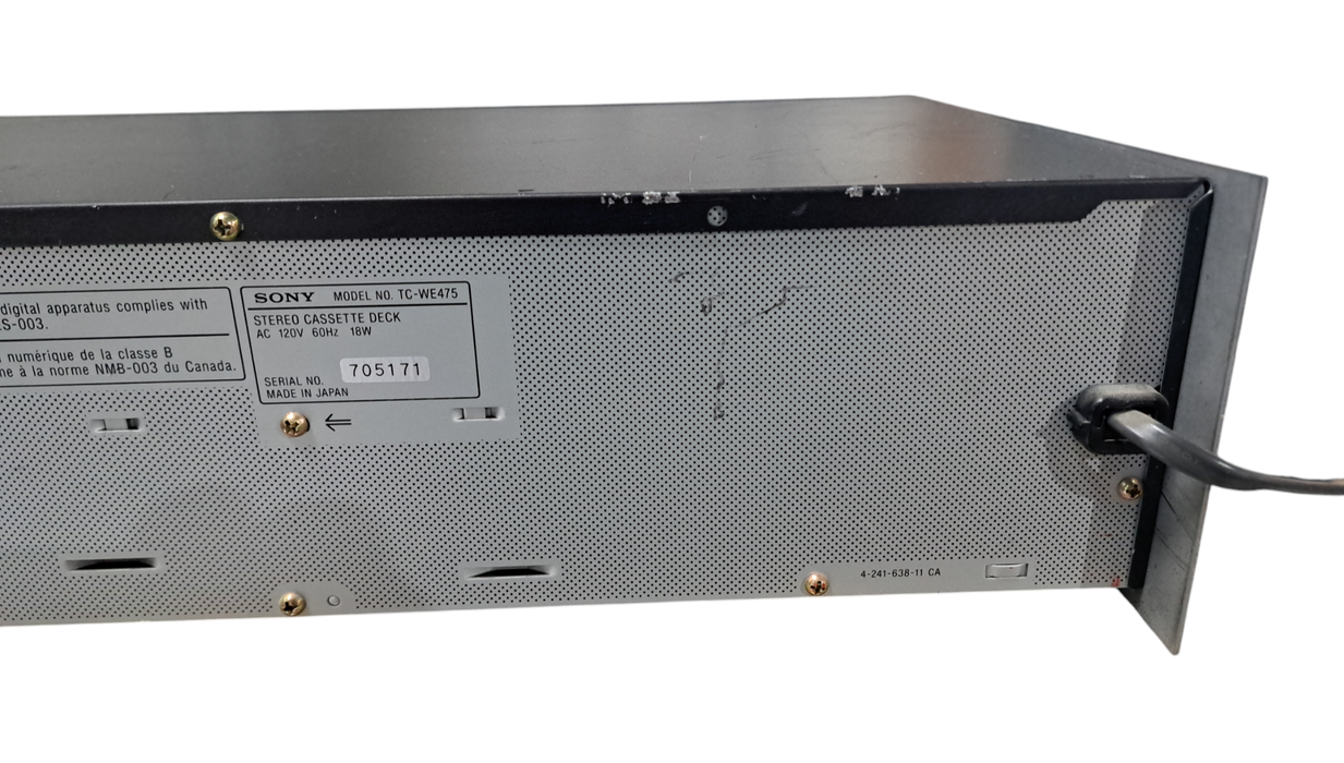 Sony TC-WE475 Stereo Dual Cassette Deck