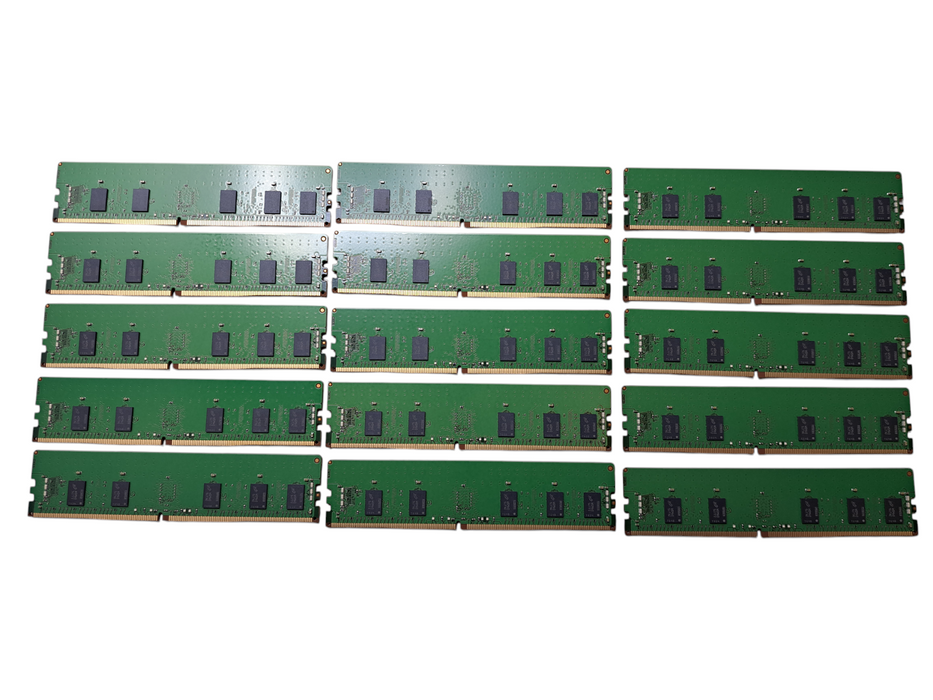 Lot of 15x Micron 8GB 1RX8 PC4-3200AA-RD1 DDR4 Server Memory | MTA9ASF1G72PZ-3G2