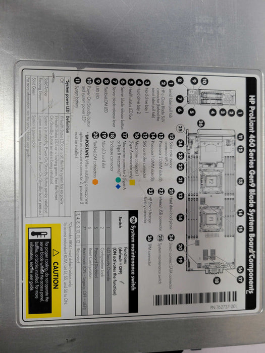 HP BL460c Gen9 Blade Server 2x Xeon E5-2667v3 3.2GHz 8-Core, 32GB DDR4, READ _