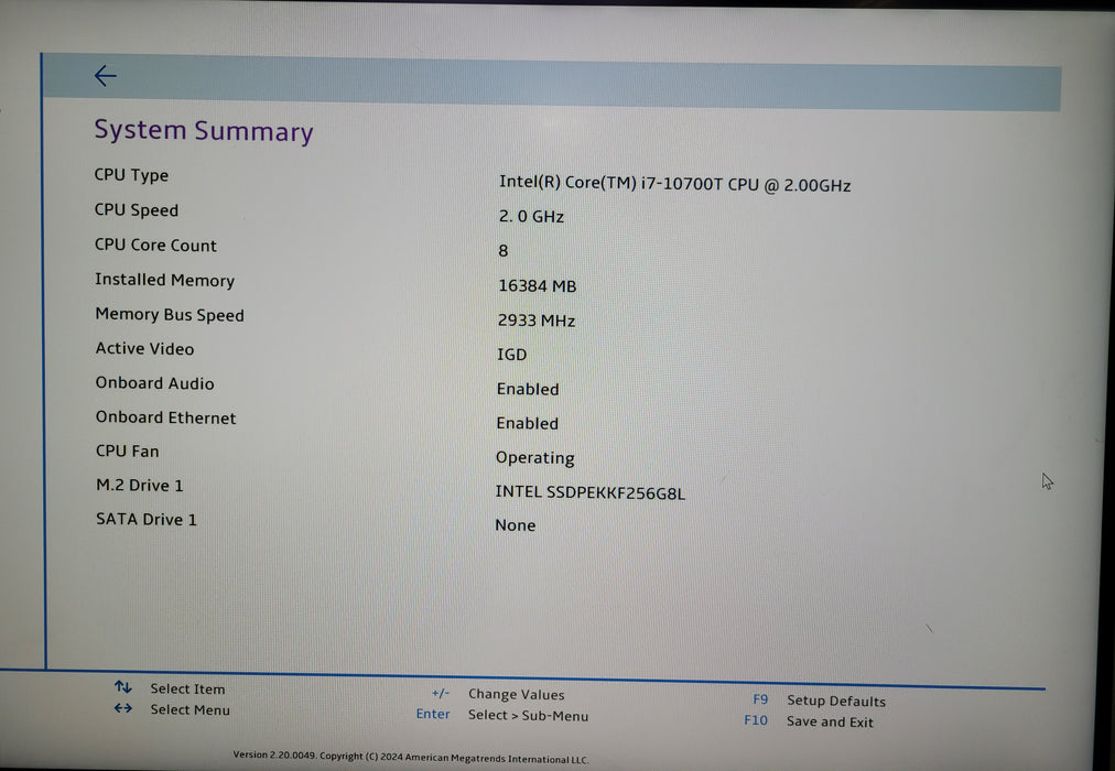 Lenovo ThinkCentre M70q Gen2 | i7-10700T @2.00GHz 16GB DDR4 256GB NVMe