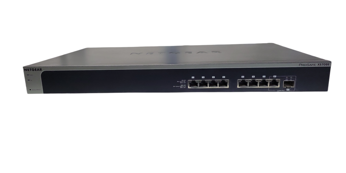 NETGEAR XS708E 10Gスイッチ Netgear XS708E | 8-Port 10-Gigabit Prosafe Plus Ethernet Switch