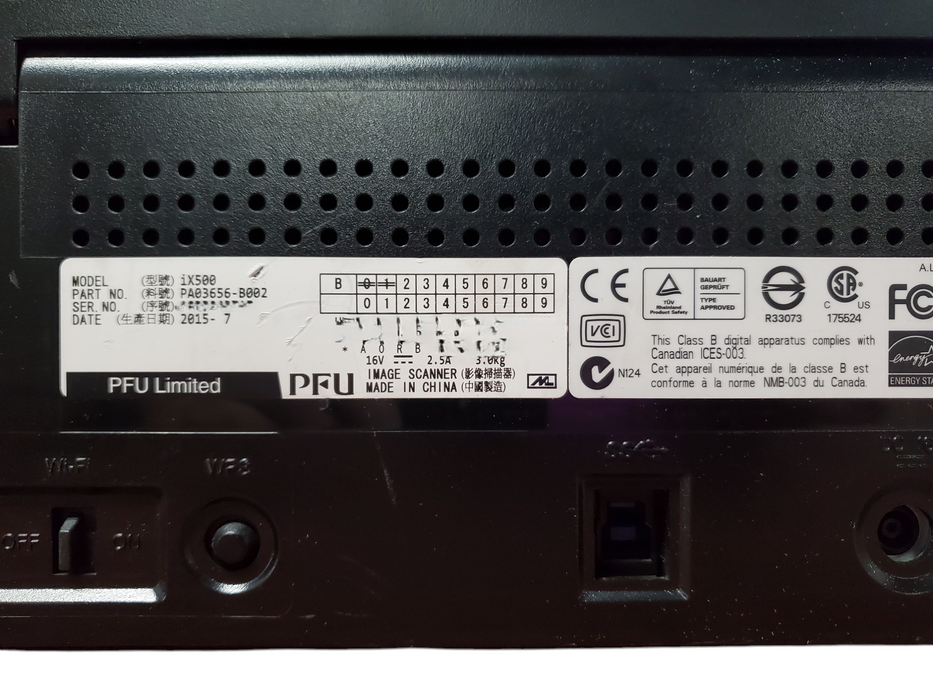 Fujitsu ScanSnap iX500 - PA03656-B002 Document Scanner
