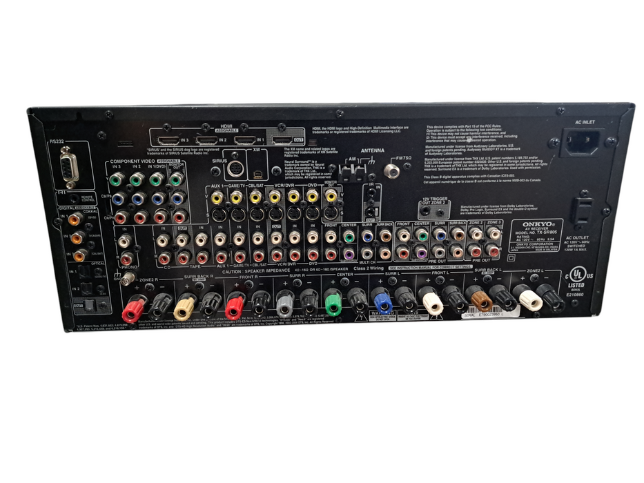 Onkyo TX-SR805 THX Ultra2 7.1-Channel AV HDMI Receiver