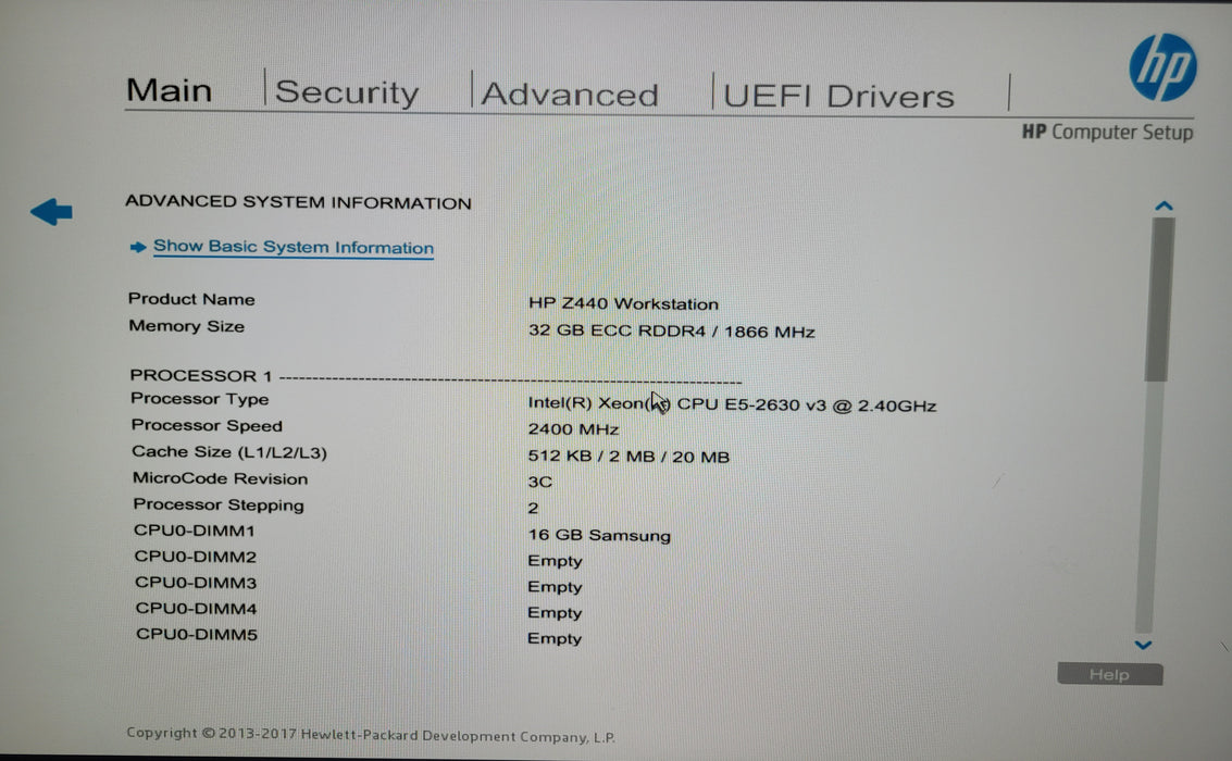 HP Z440 Workstation | Xeon E5-2630 v3 @2.40GHz 32GB DDR4 | NO HDD