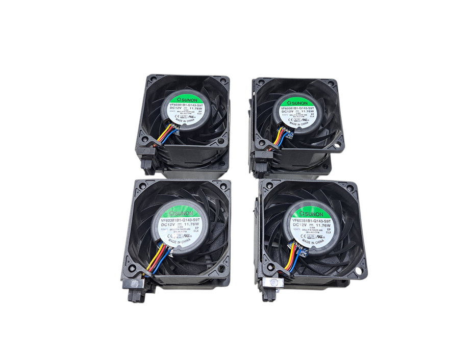 Lot of 4x Dell PowerEdge R550 Server Cooling Fan DC12V 0.98A 11.76W SUNON