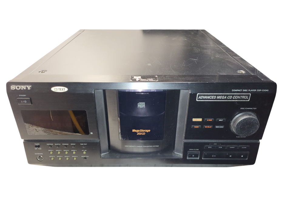 SONY CDP-CX240 Mega Storage 200 CD Disc Player READ