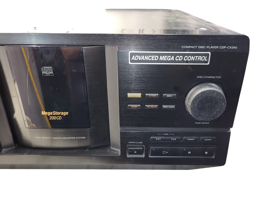 SONY CDP-CX240 Mega Storage 200 CD Disc Player READ