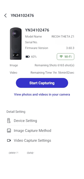 Ricoh Theta Z1 360 Degree Camera - Model: R02020 w/ Case *READ*