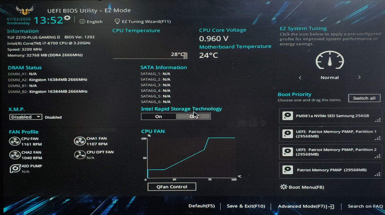 Custom PC Z370-PLUS Gaming II, Core i7-8700, 32GB DDR4, RTX 2060, 256GB NVMe