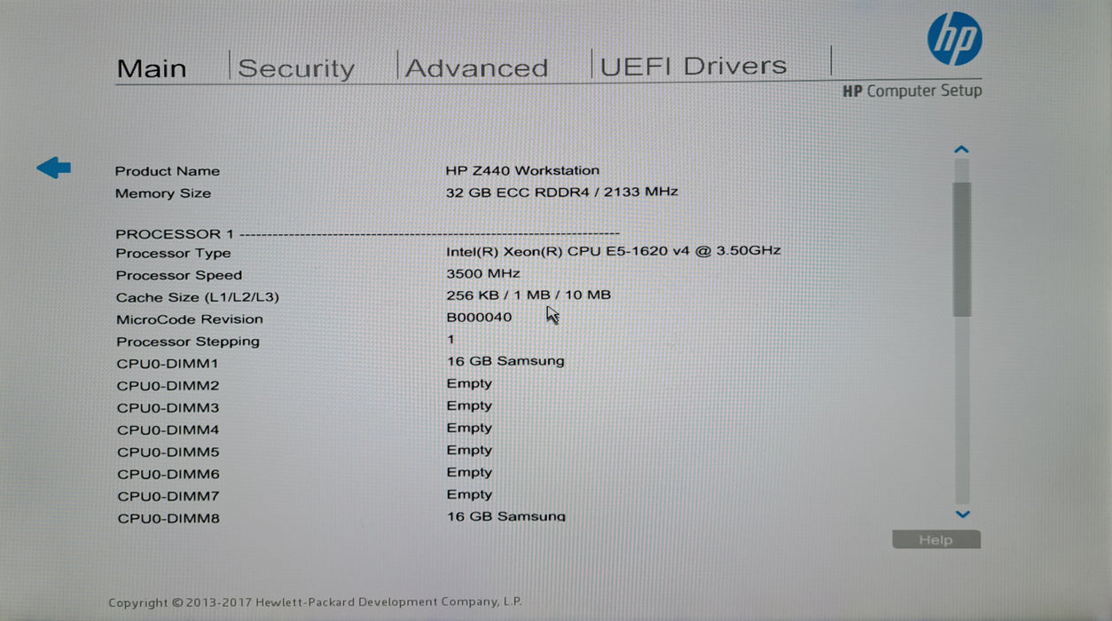 HP Z440 Workstation | Xeon E5-1620 v4 @3.50GHz, 32GB DDR4, Quadro K620, No HDD