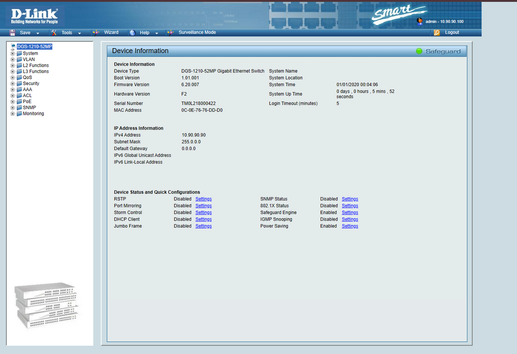 D-LINK DGS-1210-52MP | 52-Port Gigabit PoE+ Managed Switch