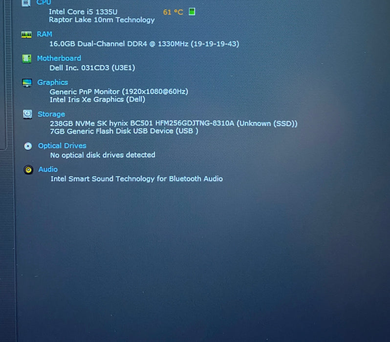 Dell Latitude 5540 Core i5-1225U 1.30GHz16GB RAM 256GB SSD No Power Adapter