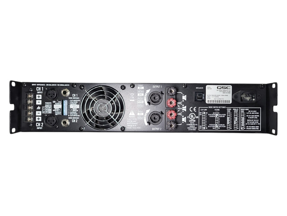 QSC AUDIO RMX 850 PROFESSIONAL POWER Amplifier