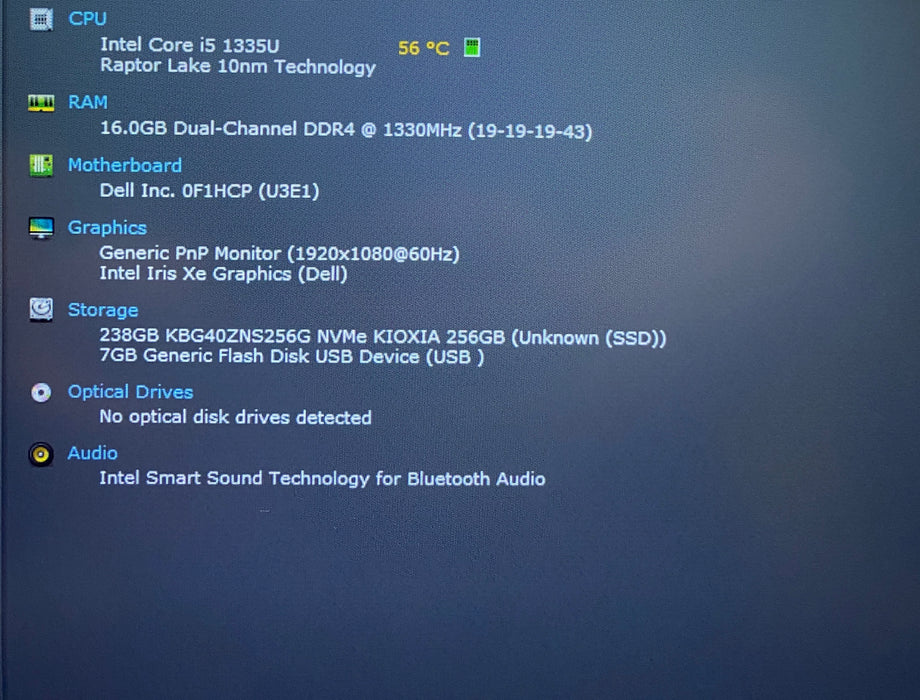 Dell Latitude 5440 Core i5-1335U 1.3GHz 16GB RAM 256GB SSD No Power Adapter READ