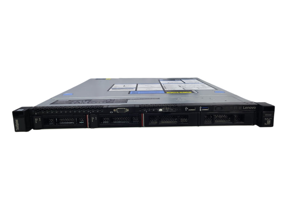 Lenovo ThinkSystem SR250 1U 4x3.5", Xeon E-2124 @ 3.30GHz, 8GB DDR4, No RAID