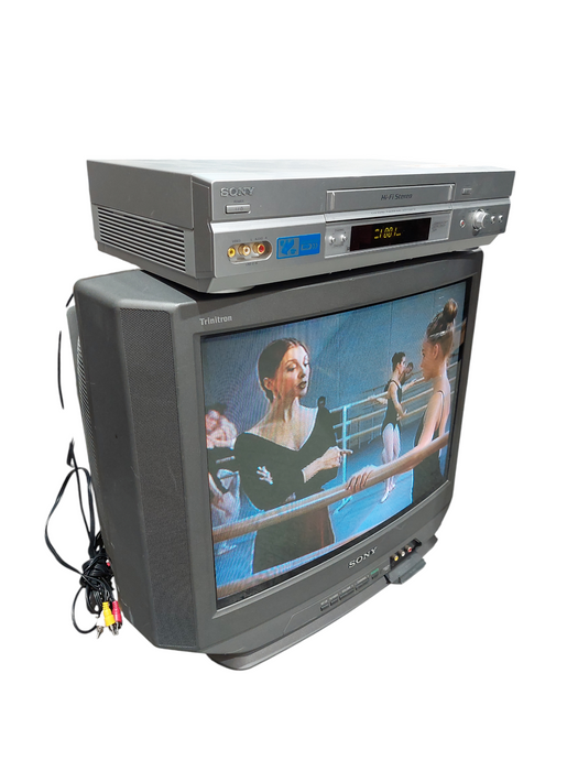 Sony Trintron Colour Tv 20" Model:KV-20V80 Bundled With Sony VHS Player SLV-N750