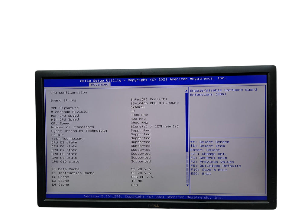 Acer i5 - 10400 @ 2.90GHz 16GB DDR4 Ram No HDD