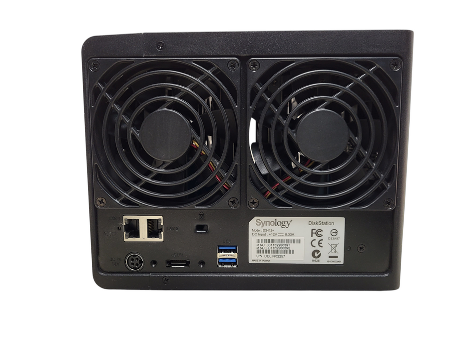 Synology 4 Bay DS412+ DiskStation w/ 4x 2TB SATA HDD No AC