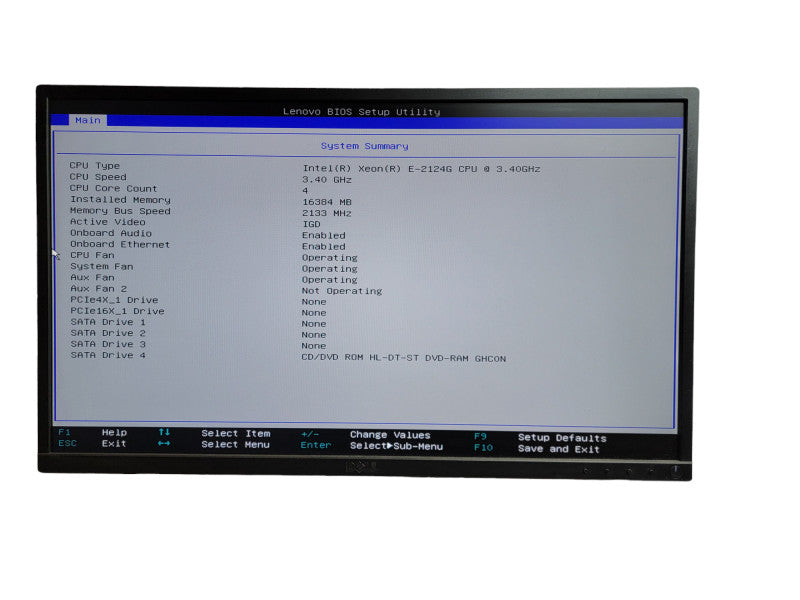 Lenovo ThinkSystem ST50 Intel Xeon E - 2124G CPU @ 3.40GHz 16GB DDR4 Ram Î¸
