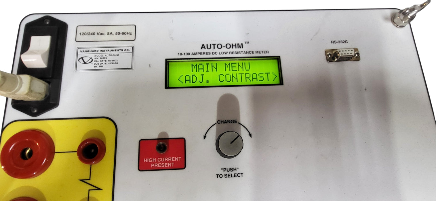 Vanguard Instruments AUTO-OHM Digital Low Resistance Ohmmeter