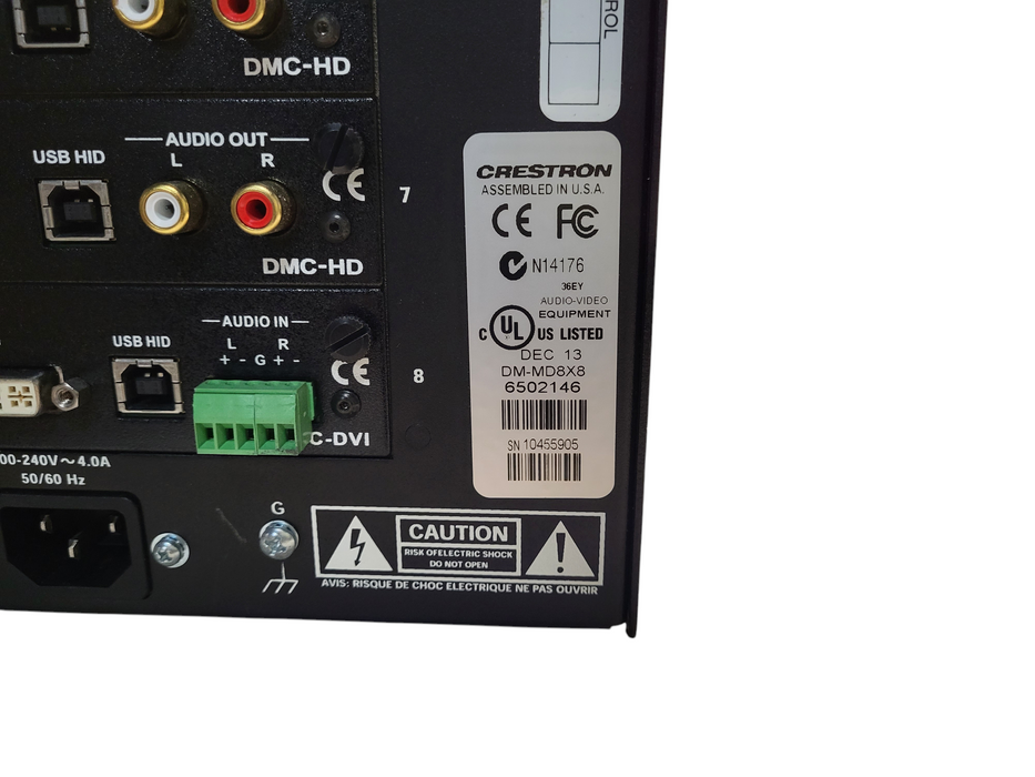 Crestron DM-MD8X8 8x8 Digital Media Switcher