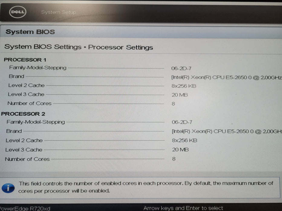 Dell PowerEdge R720xd 2x Xeon E5-2650 0 @ 2.60GHz 64GB Ram H710 Mini H810 PERC