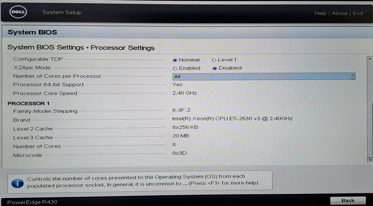 Dell PowerEdge R430 4x 3.5" | 1x Xeon E5-2630 v3 @3.40GHz, 32GB DDR4, H330 Mini