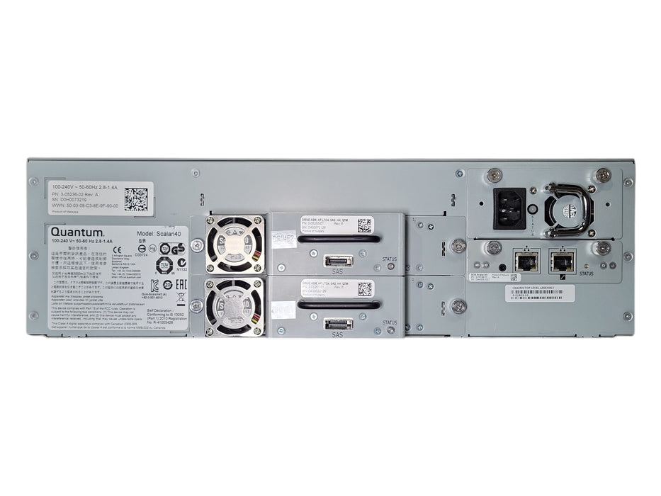 Quantum Scalar i40 Tape Library w/ 2x LTO4 Drive, READ