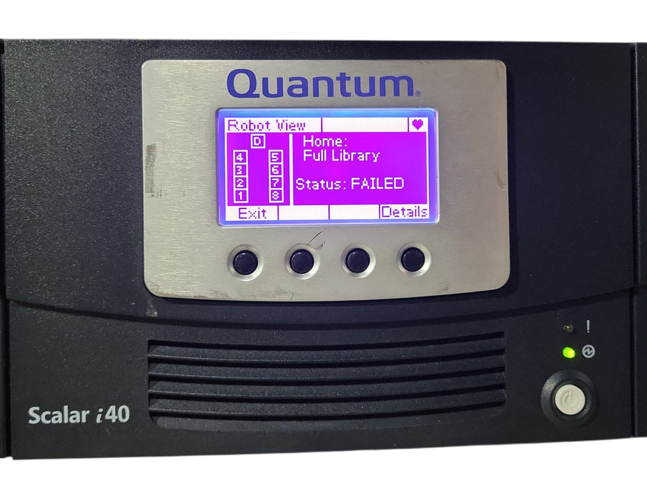 Quantum Scalar i40 Tape Library w/ 2x LTO4 Drive, READ