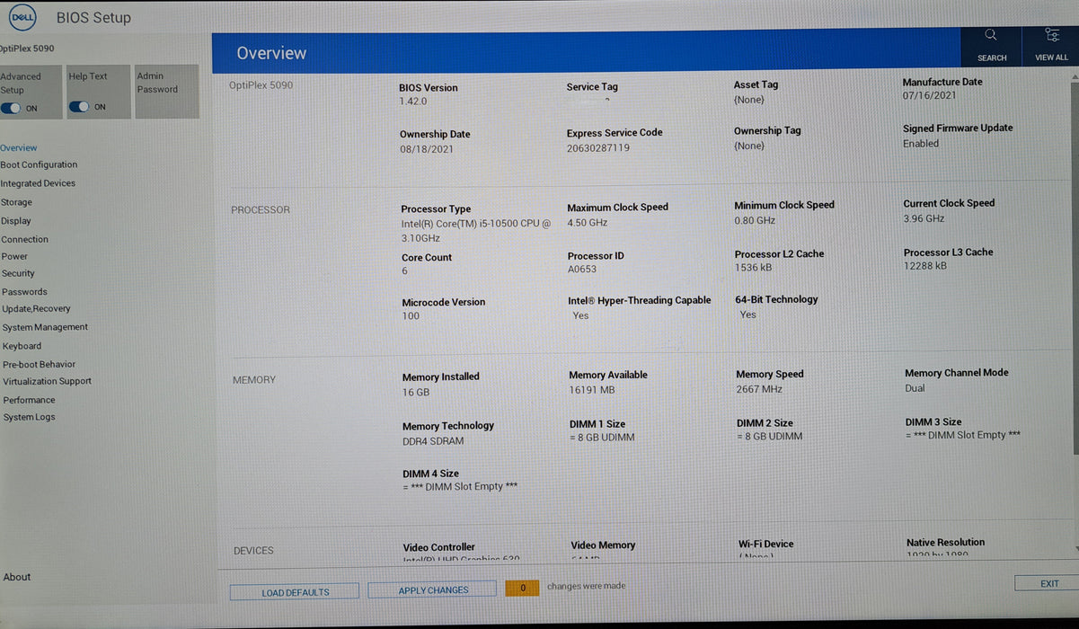 Dell OptiPlex 5090 SFF | Intel Core i5-10500 @3.10GHz, 16GB DDR4, 256GB NVMe