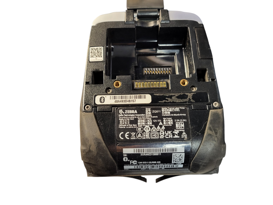 Zebra ZQ51-BUW0000-00 Direct Thermal Printer ZQ511 Bluetooth No AC/Battery READ