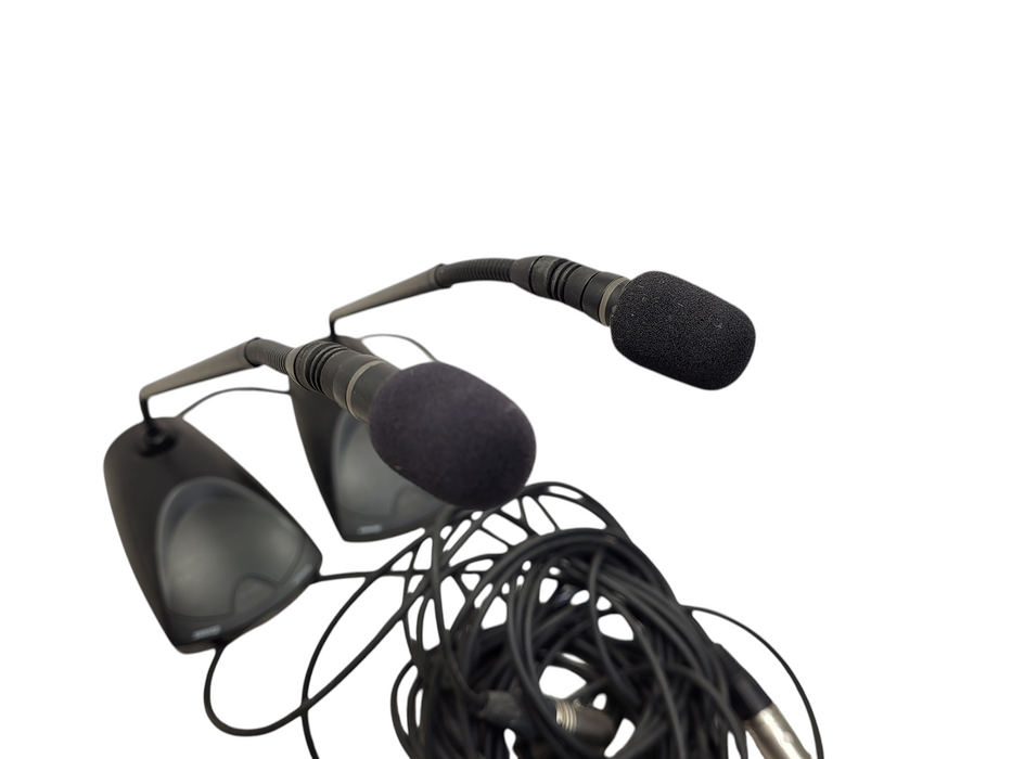 Lot of 2x Shure MX400DP Microflex Desktop Microphone READ