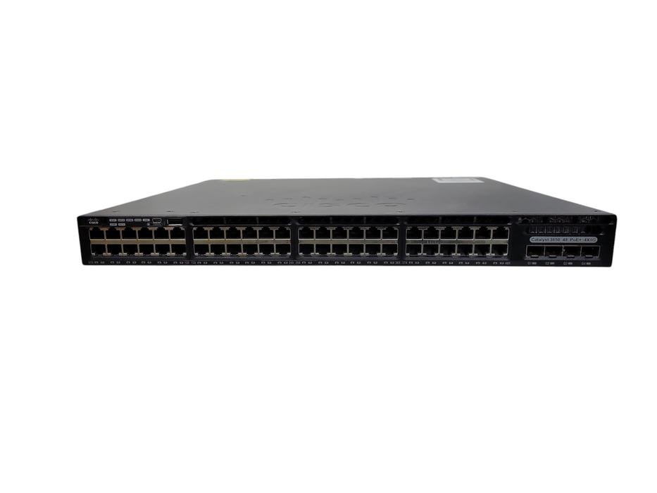 Cisco WS-C3650-48FS-S 48-Port Gigabit Ethernet SFP PoE+ Network Switch