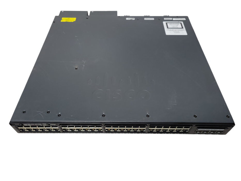 Cisco WS-C3650-48FS-S 48-Port Gigabit Ethernet SFP PoE+ Network Switch