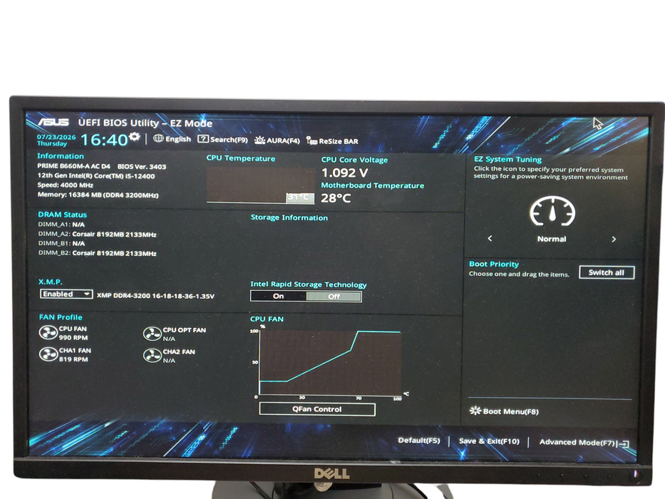 Thermaltake Custom PC, i5-12400, ASUS Prime B660M-A AC D4, 16GB DDR4, No HDD/OS