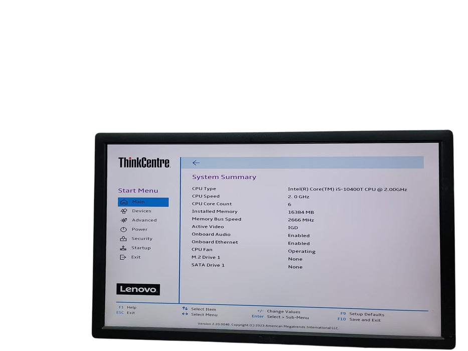Lenovo ThinkCentre M70q Micro i5 - 10400T @ 2.00GHz 16GB DDR4 Ram No HDD