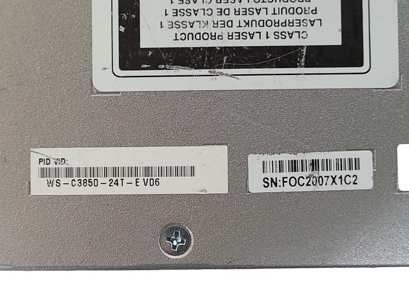 Cisco WS-C3850-24T-E 24-Port Gigabit Switch, 2x PSU, C3850-NM-2-10G