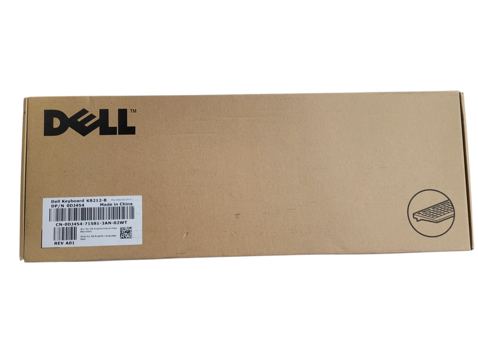 Dell KB212-B USB Wired Keyboard US English DP/N 0DJ454 OEM