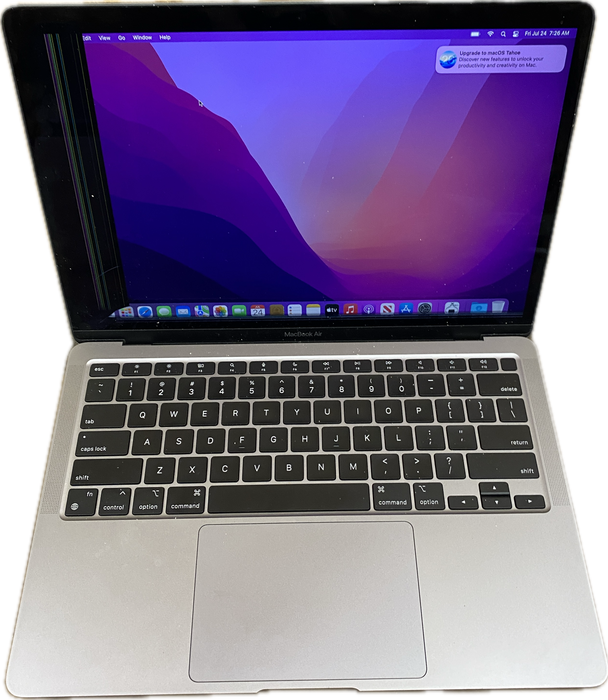 Apple MacBook Air 13" M1 2020 16GB 256SSD Bad LCD For Parts/Repair