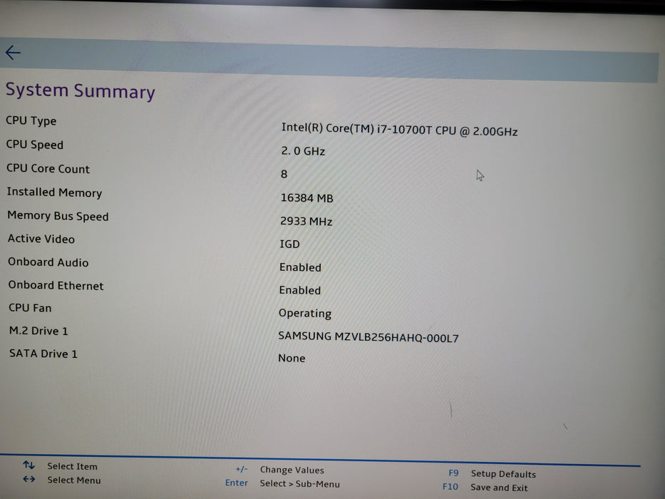 Lenovo ThinkCentre M70q | i7-10700T @2.00GHz 16GB DDR4 256GB NVMe