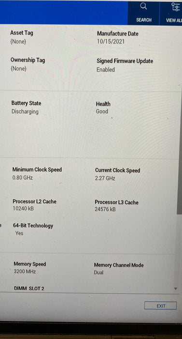 Dell XPS 15 9510 i7-11800H RTX 3050 4GB GPU 16GB RAM 256SSD No Power Adapter