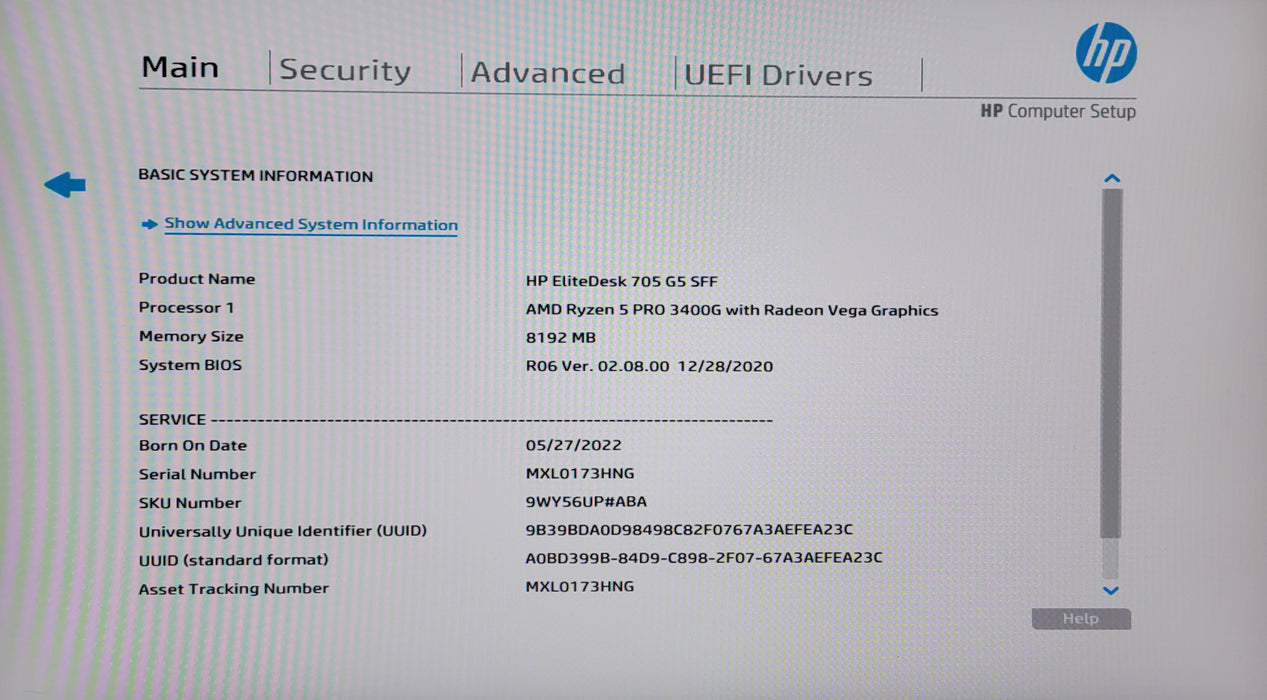 HP EliteDesk 705 G5 SFF w/ AMD R5-3400G 8GB RAM No HDD/SSD/NVME *Qty*