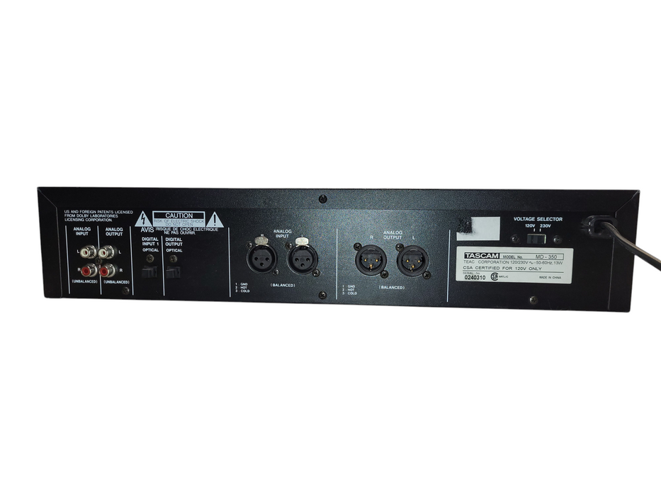 Tascam MD-350 Professional Mini Disc Player Recorder MD Deck from Japan Used