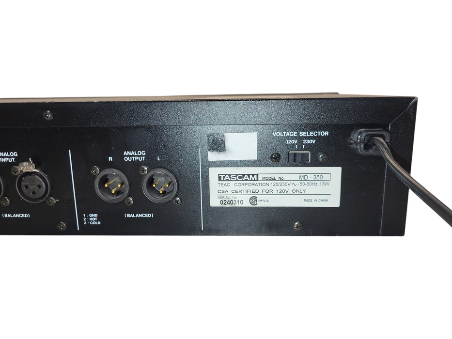 Tascam MD-350 Professional Mini Disc Player Recorder MD Deck from Japan Used