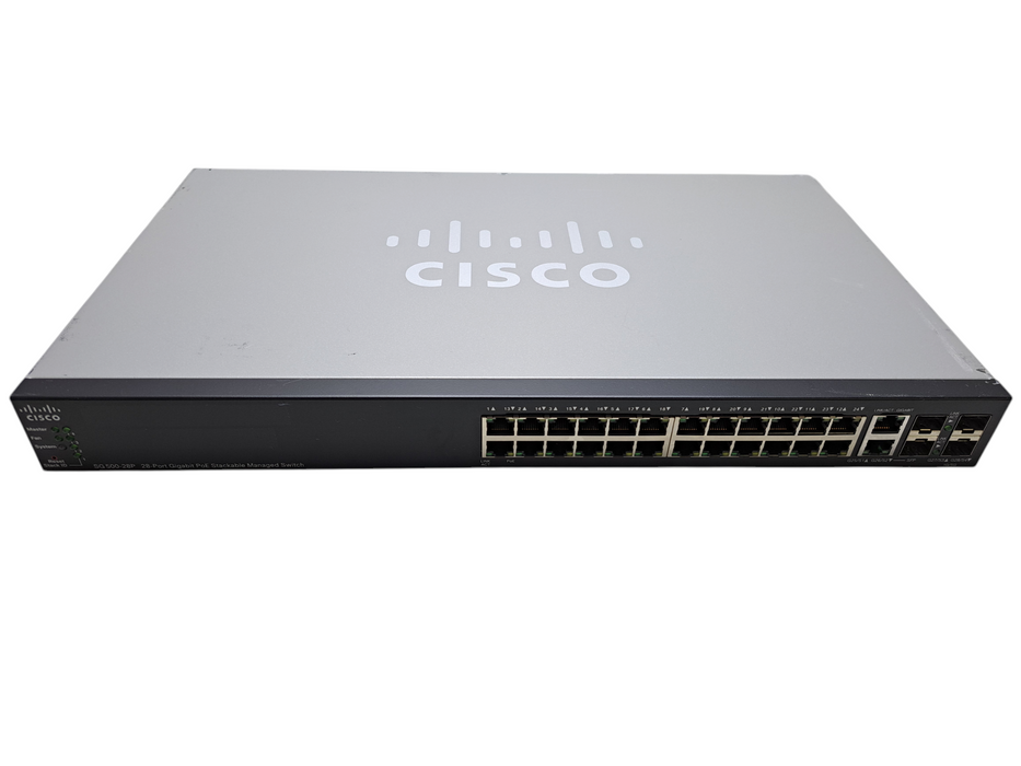 Cisco SG500-28P 28-Port Gigabit PoE Stackable Managed Switch 4x SFP
