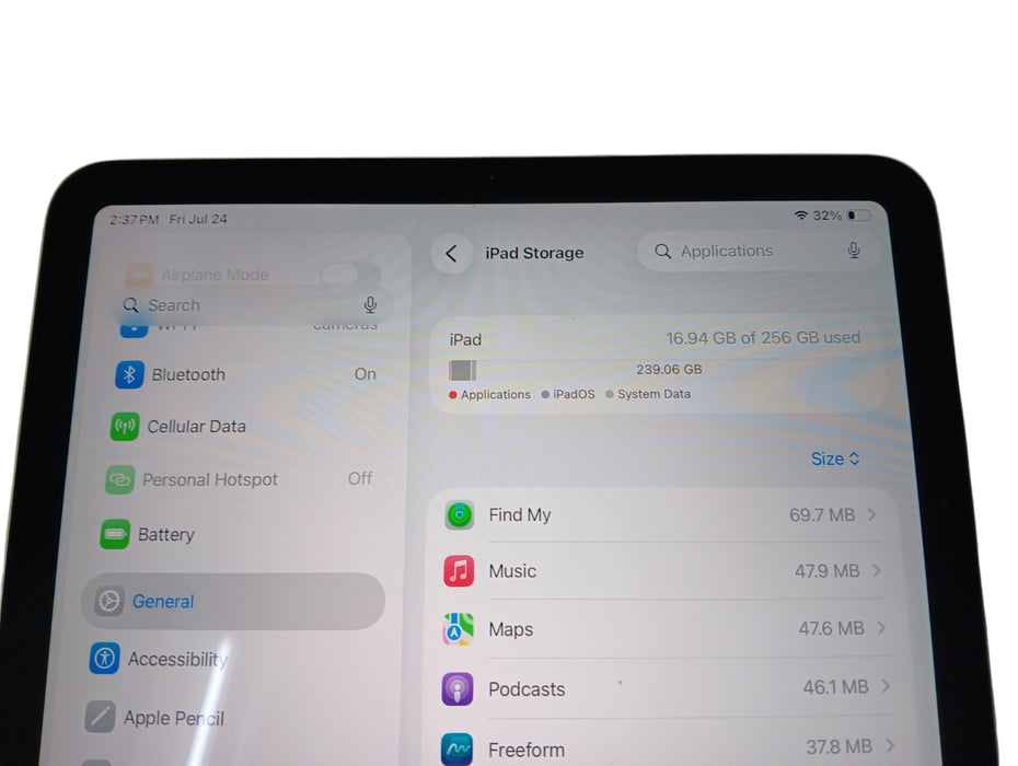 iPad Air 4th Gen - 256GB - Silver [A2324] Read