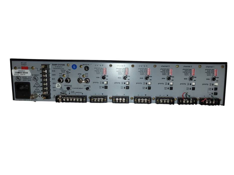 Biamp Precedence CMA60 6-CH Commercial Audio Mixer Amplifier