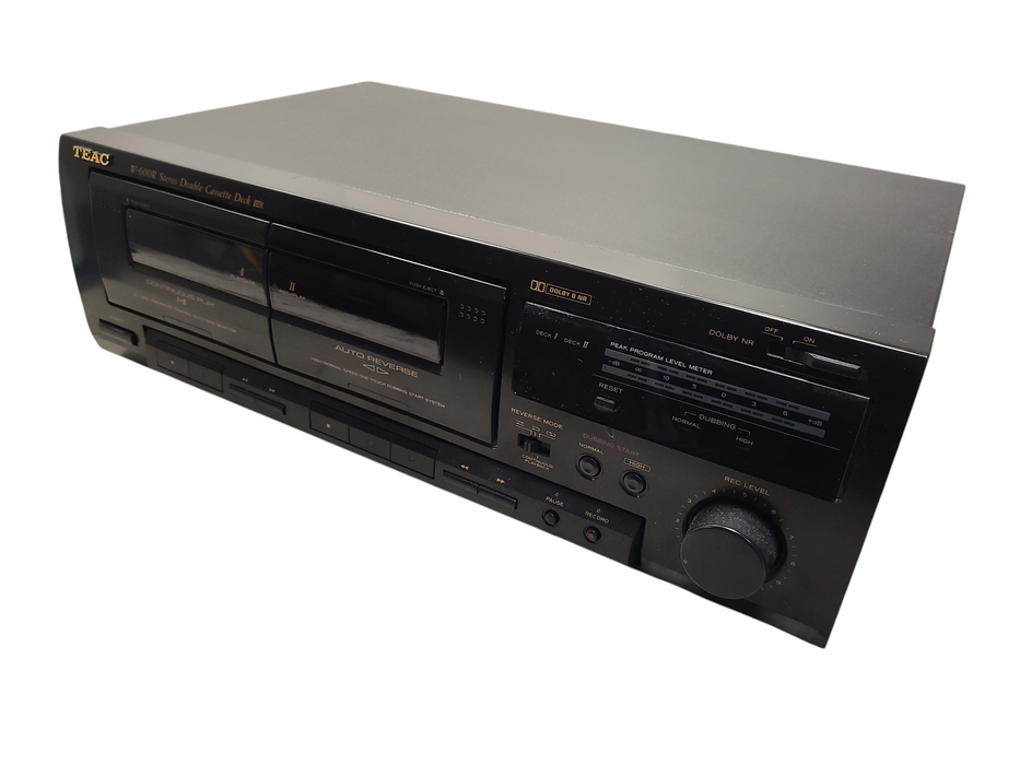 TEAC W-600R Stereo Dual Deck Cassette Player Auto Reverse